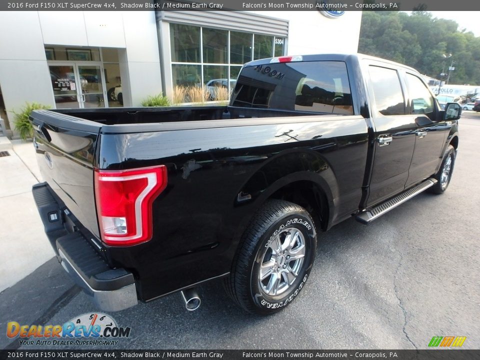 2016 Ford F150 XLT SuperCrew 4x4 Shadow Black / Medium Earth Gray Photo #2