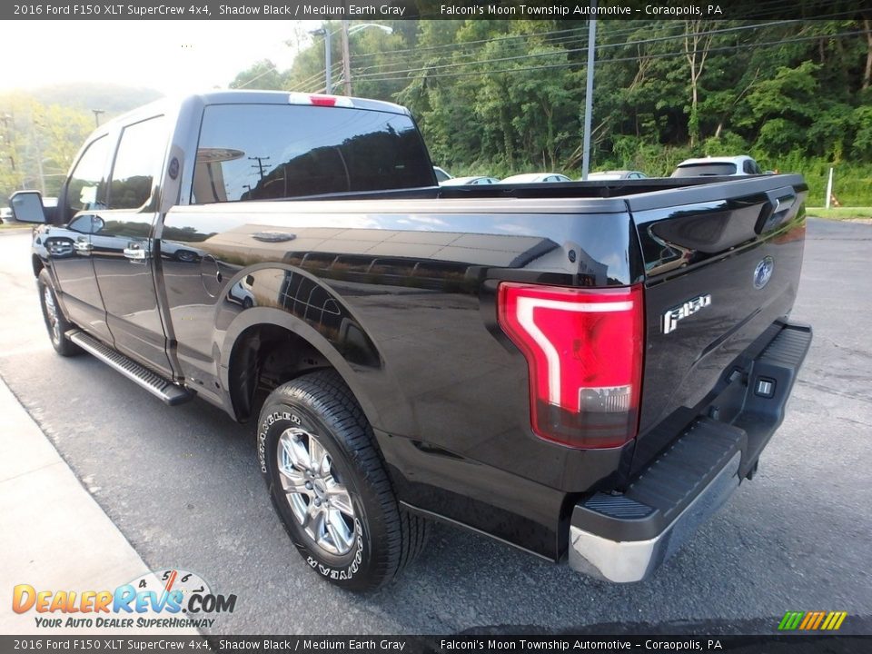 2016 Ford F150 XLT SuperCrew 4x4 Shadow Black / Medium Earth Gray Photo #4