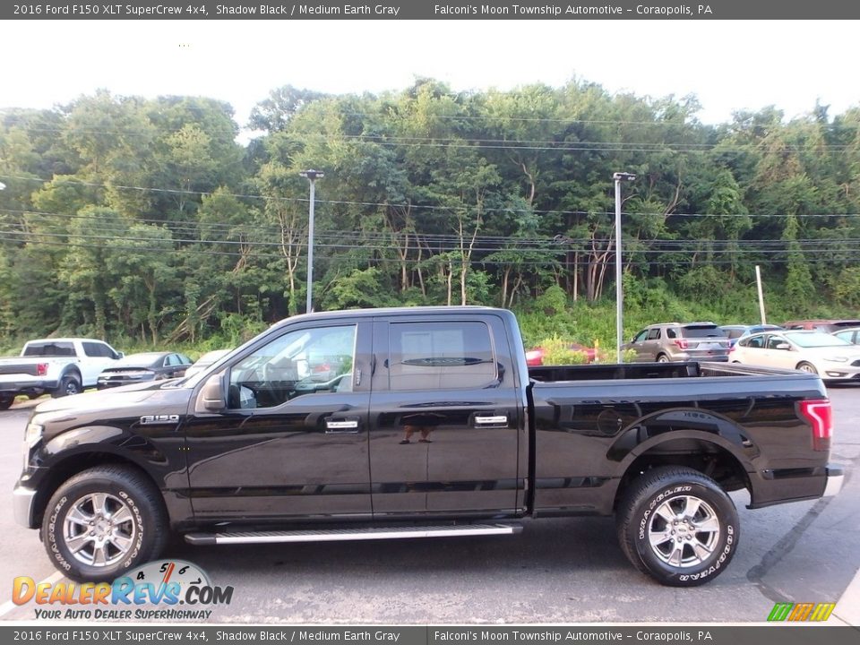 2016 Ford F150 XLT SuperCrew 4x4 Shadow Black / Medium Earth Gray Photo #5