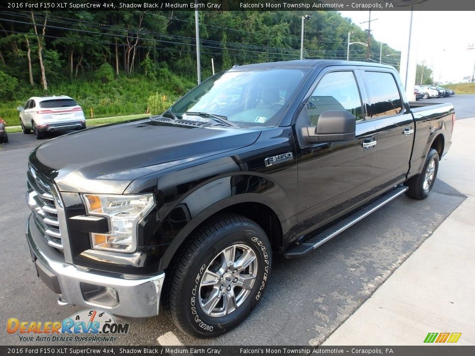 2016 Ford F150 XLT SuperCrew 4x4 Shadow Black / Medium Earth Gray Photo #6