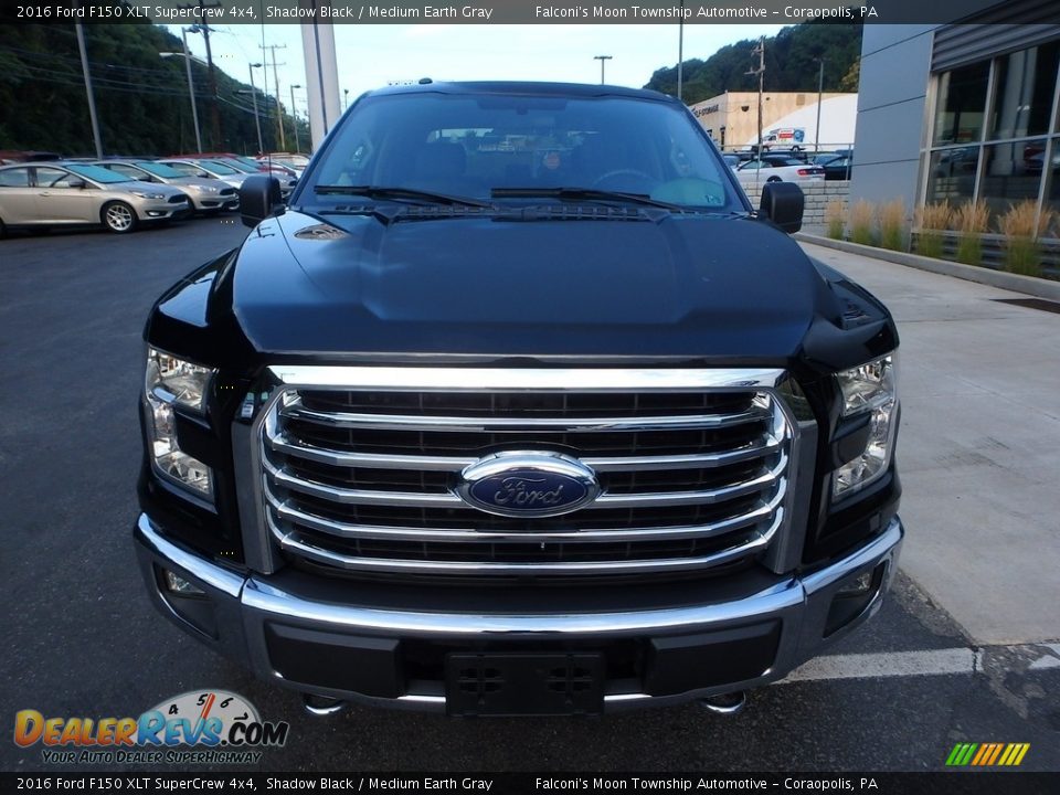 2016 Ford F150 XLT SuperCrew 4x4 Shadow Black / Medium Earth Gray Photo #7