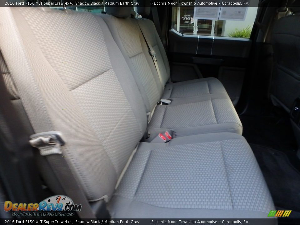2016 Ford F150 XLT SuperCrew 4x4 Shadow Black / Medium Earth Gray Photo #13