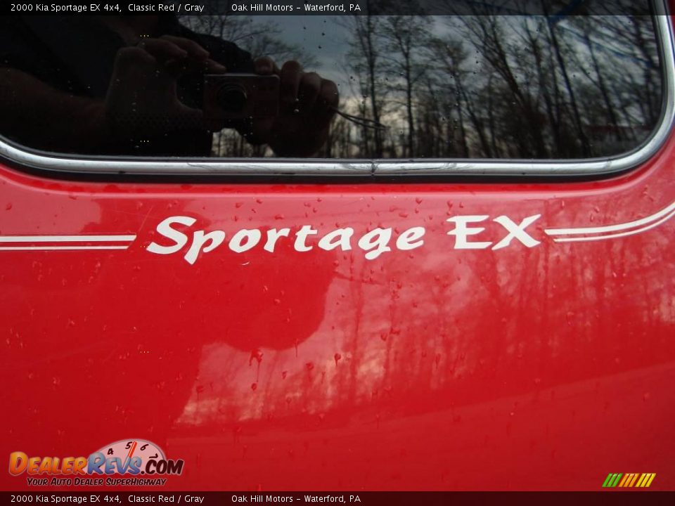 2000 Kia Sportage EX 4x4 Classic Red / Gray Photo #8