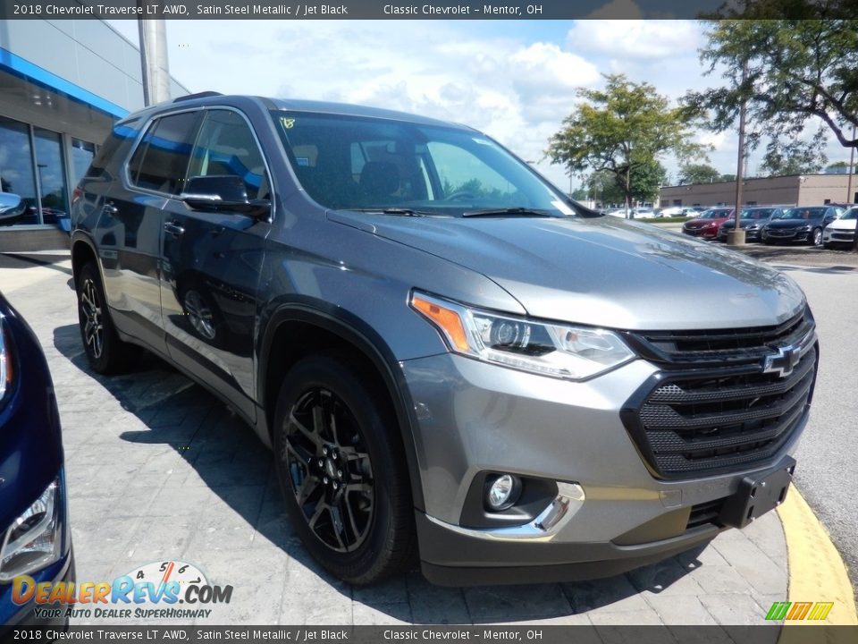 2018 Chevrolet Traverse LT AWD Satin Steel Metallic / Jet Black Photo #3