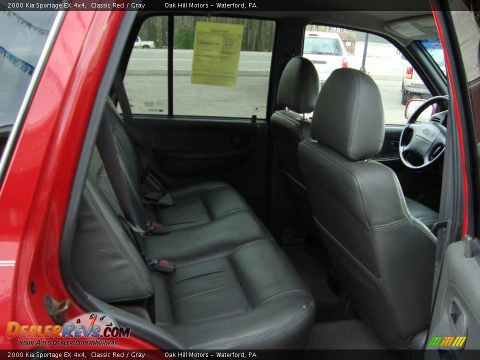 2000 Kia Sportage EX 4x4 Classic Red / Gray Photo #9