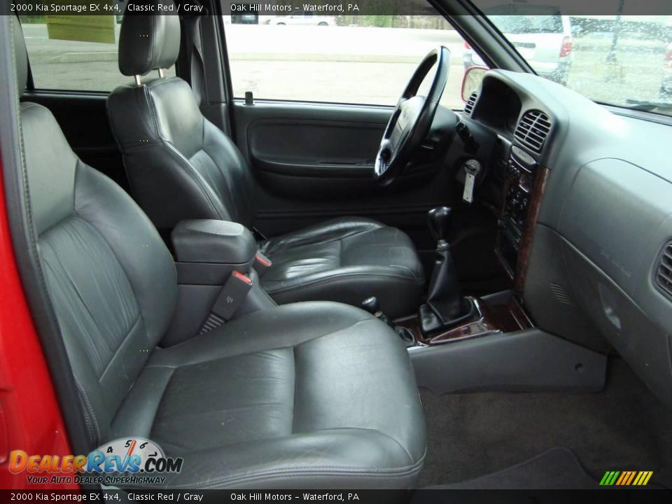 2000 Kia Sportage EX 4x4 Classic Red / Gray Photo #10