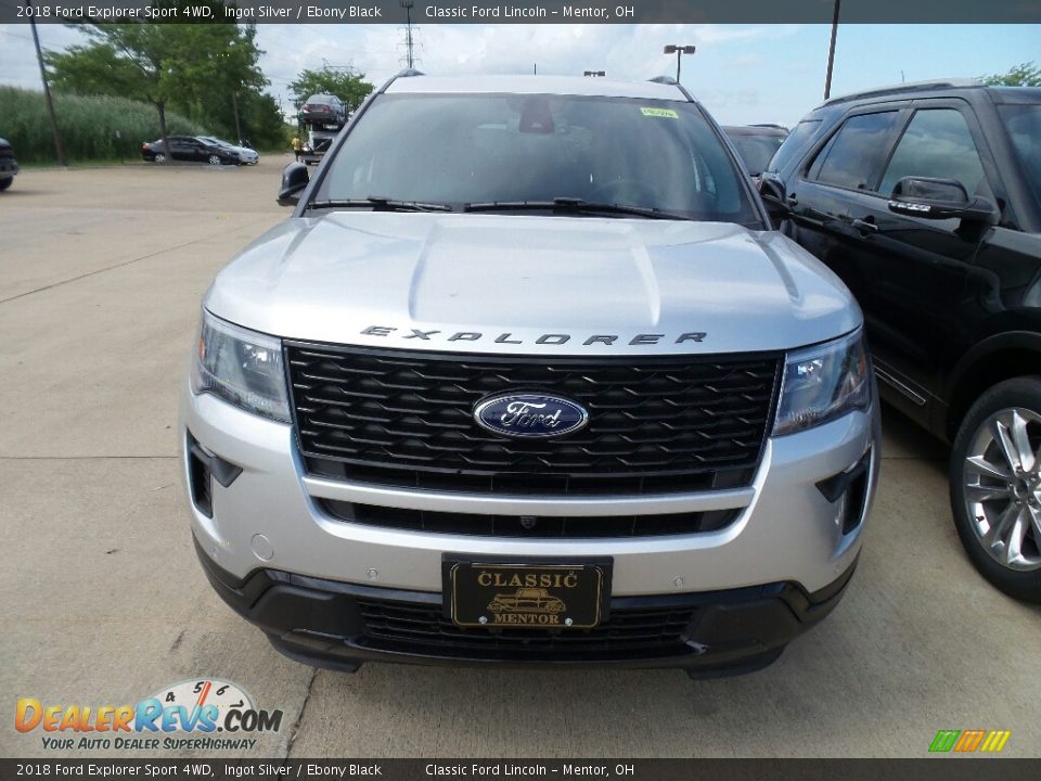 2018 Ford Explorer Sport 4WD Ingot Silver / Ebony Black Photo #2