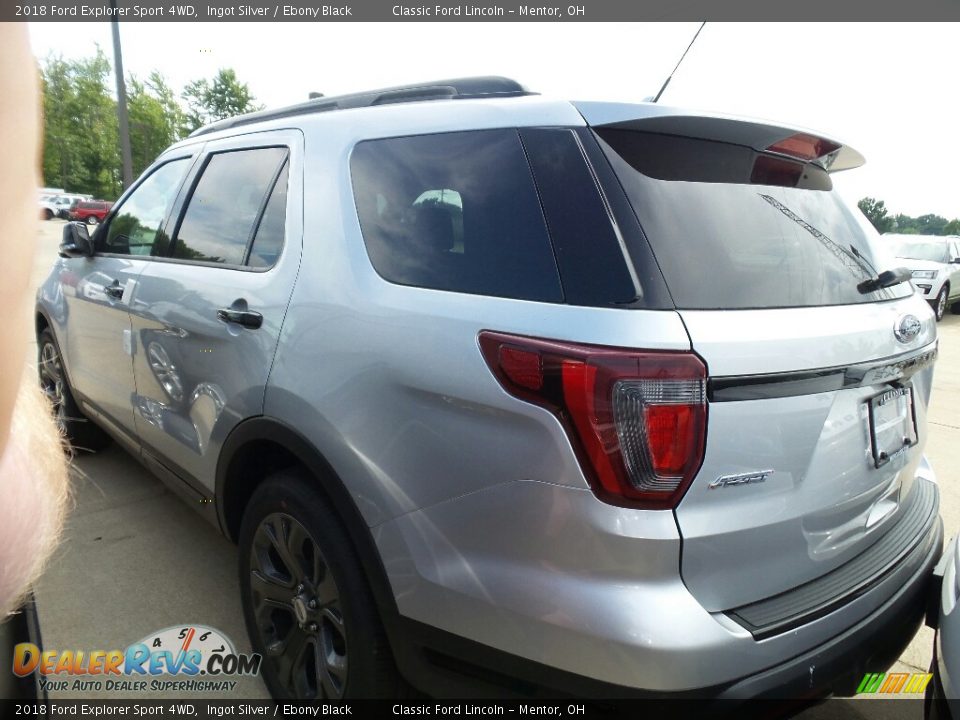 2018 Ford Explorer Sport 4WD Ingot Silver / Ebony Black Photo #3