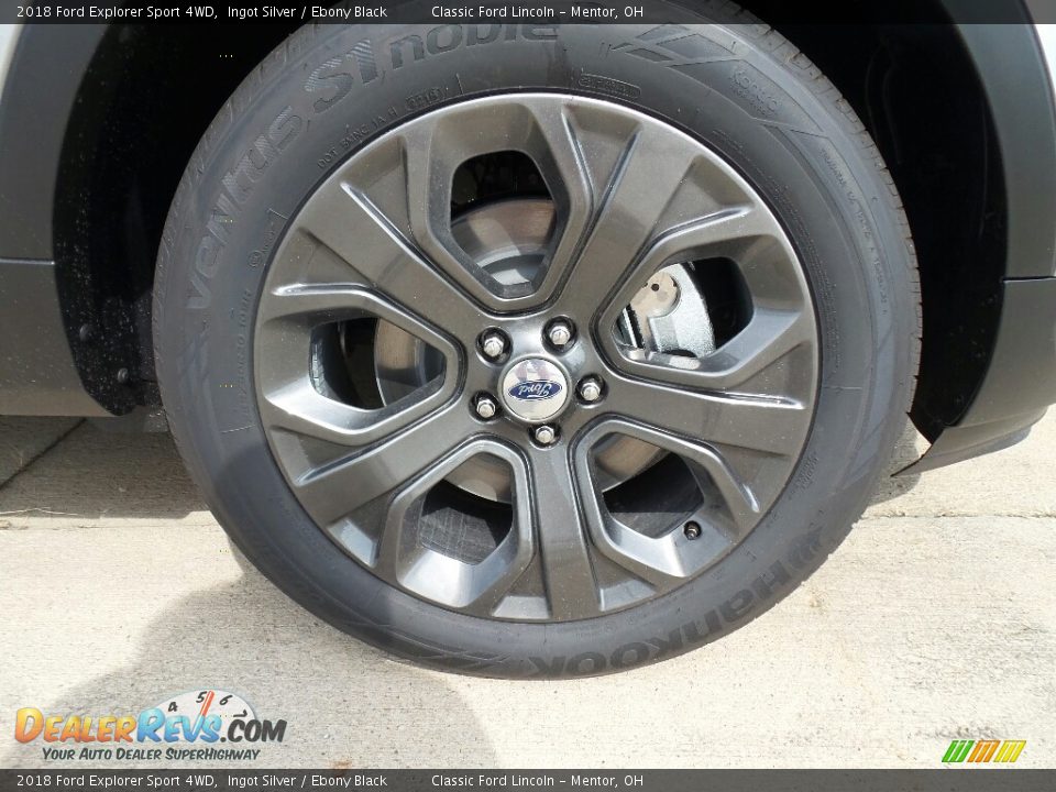 2018 Ford Explorer Sport 4WD Ingot Silver / Ebony Black Photo #6