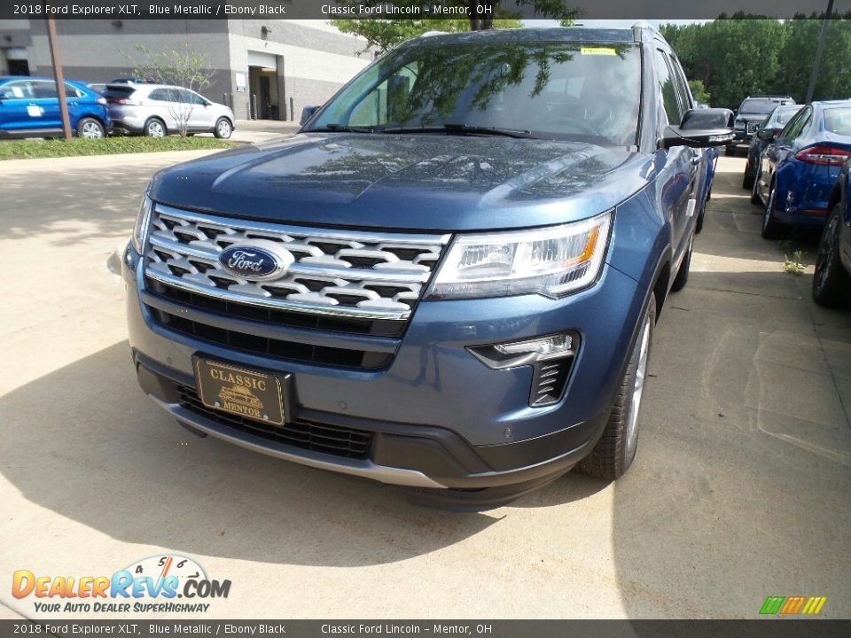 2018 Ford Explorer XLT Blue Metallic / Ebony Black Photo #1