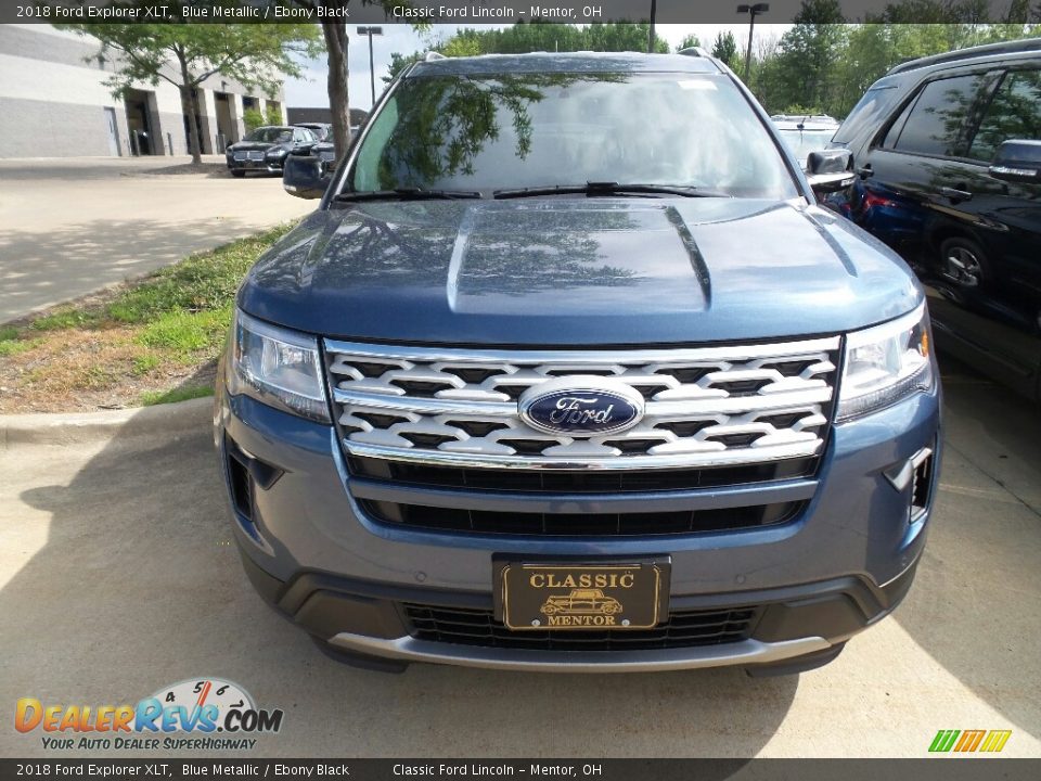 2018 Ford Explorer XLT Blue Metallic / Ebony Black Photo #2