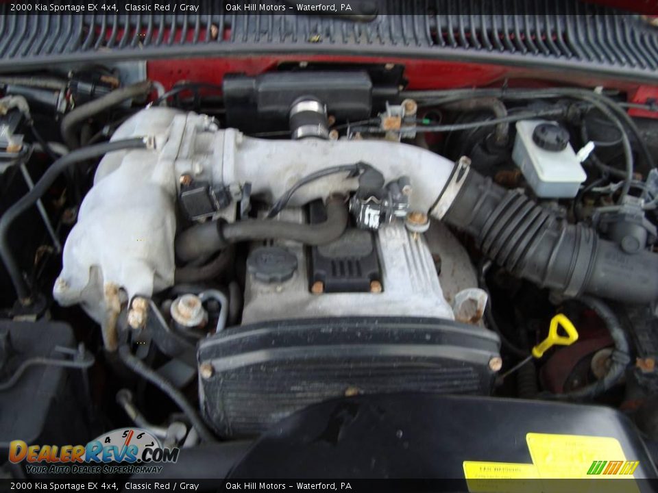 2000 Kia Sportage EX 4x4 Classic Red / Gray Photo #16