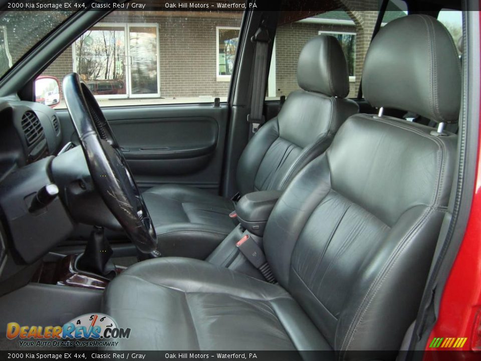 2000 Kia Sportage EX 4x4 Classic Red / Gray Photo #20