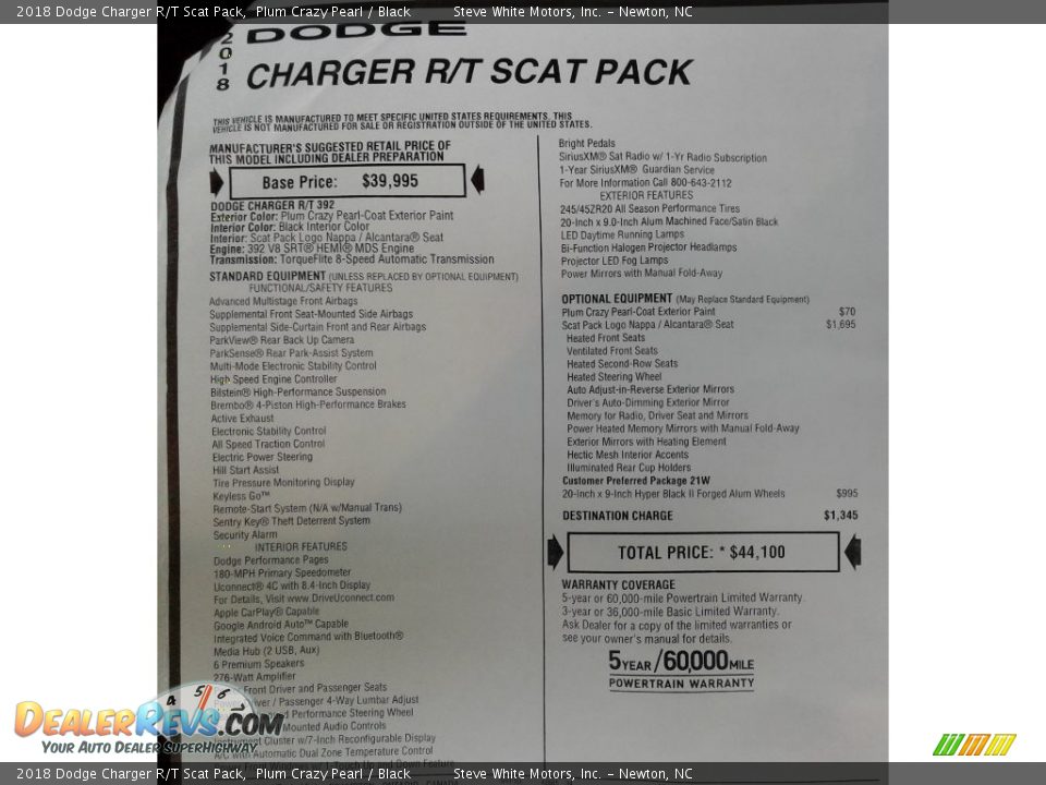 2018 Dodge Charger R/T Scat Pack Plum Crazy Pearl / Black Photo #34