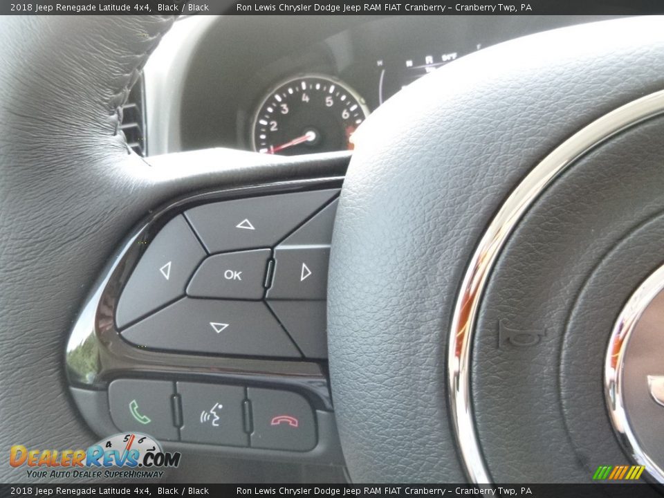 2018 Jeep Renegade Latitude 4x4 Black / Black Photo #20
