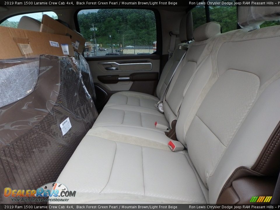 2019 Ram 1500 Laramie Crew Cab 4x4 Black Forest Green Pearl / Mountain Brown/Light Frost Beige Photo #11