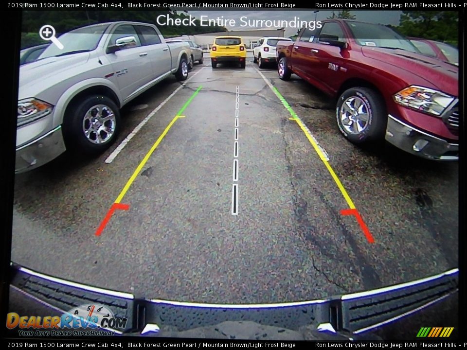2019 Ram 1500 Laramie Crew Cab 4x4 Black Forest Green Pearl / Mountain Brown/Light Frost Beige Photo #17