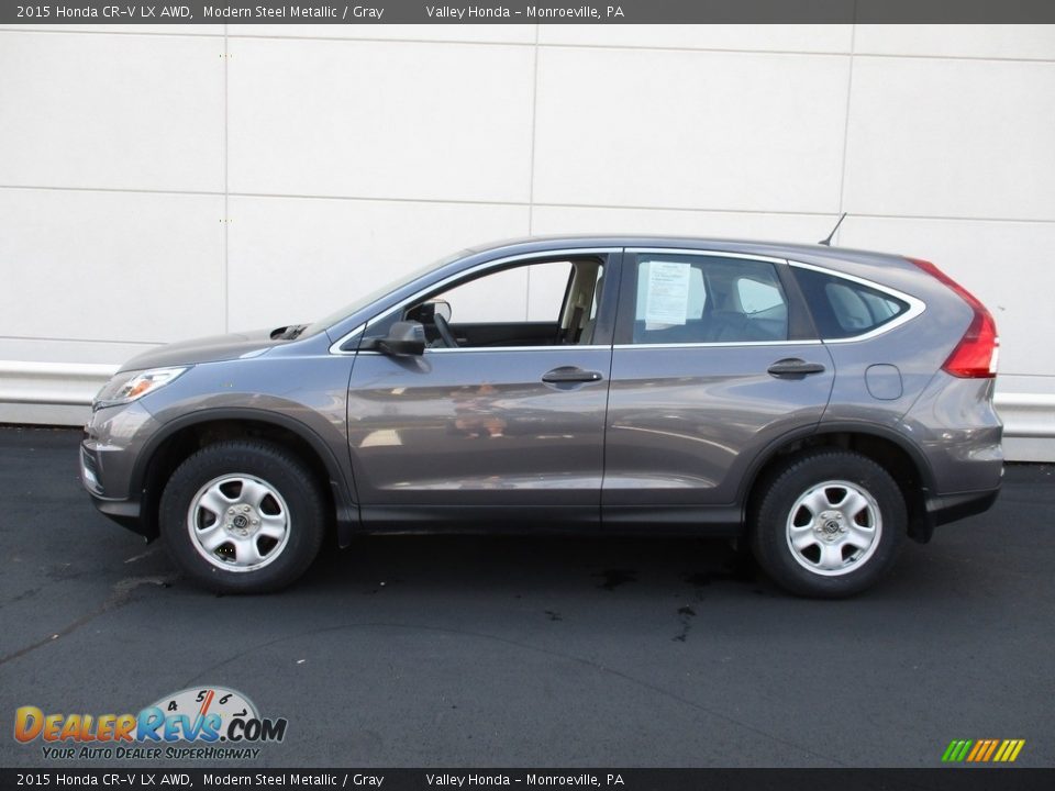 2015 Honda CR-V LX AWD Modern Steel Metallic / Gray Photo #2