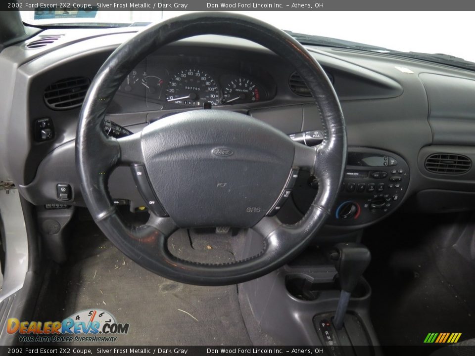 2002 Ford Escort ZX2 Coupe Silver Frost Metallic / Dark Gray Photo #10