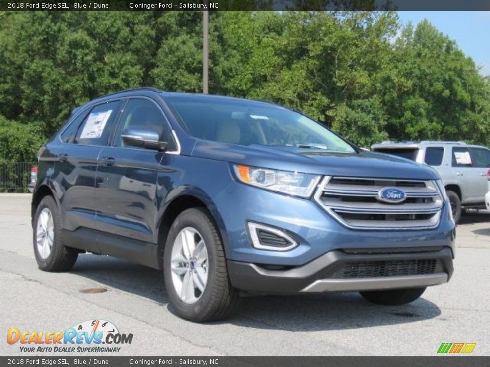 2018 Ford Edge SEL Blue / Dune Photo #1