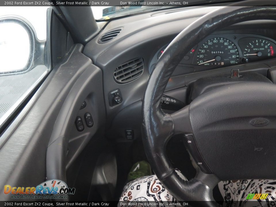 2002 Ford Escort ZX2 Coupe Silver Frost Metallic / Dark Gray Photo #11