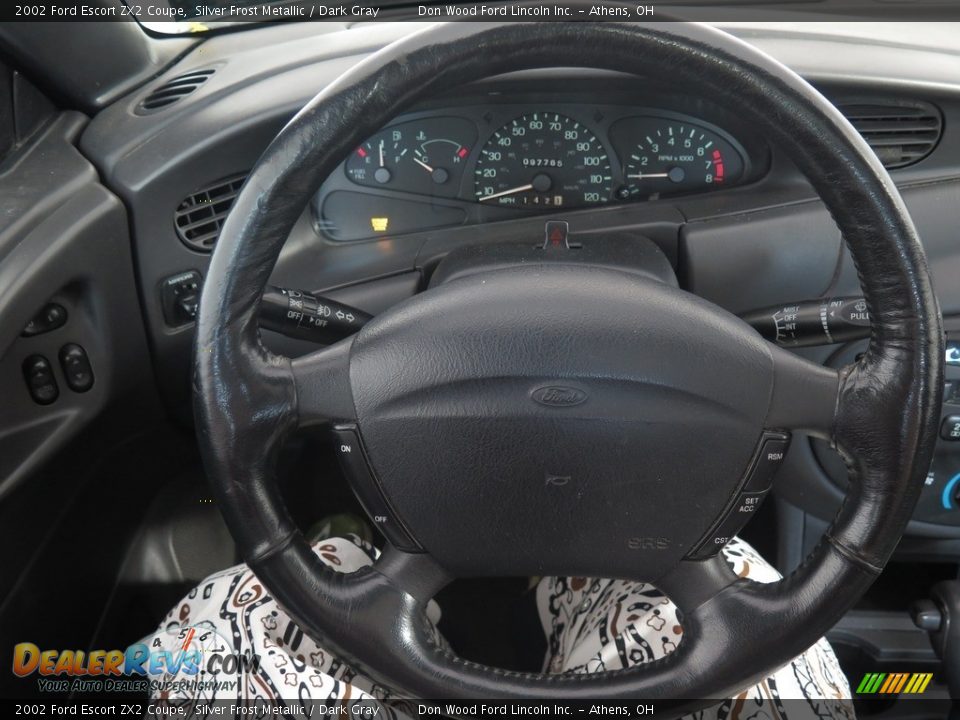 2002 Ford Escort ZX2 Coupe Silver Frost Metallic / Dark Gray Photo #12