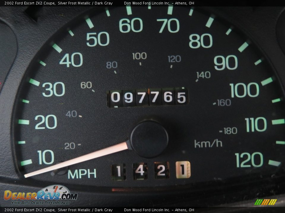 2002 Ford Escort ZX2 Coupe Silver Frost Metallic / Dark Gray Photo #15