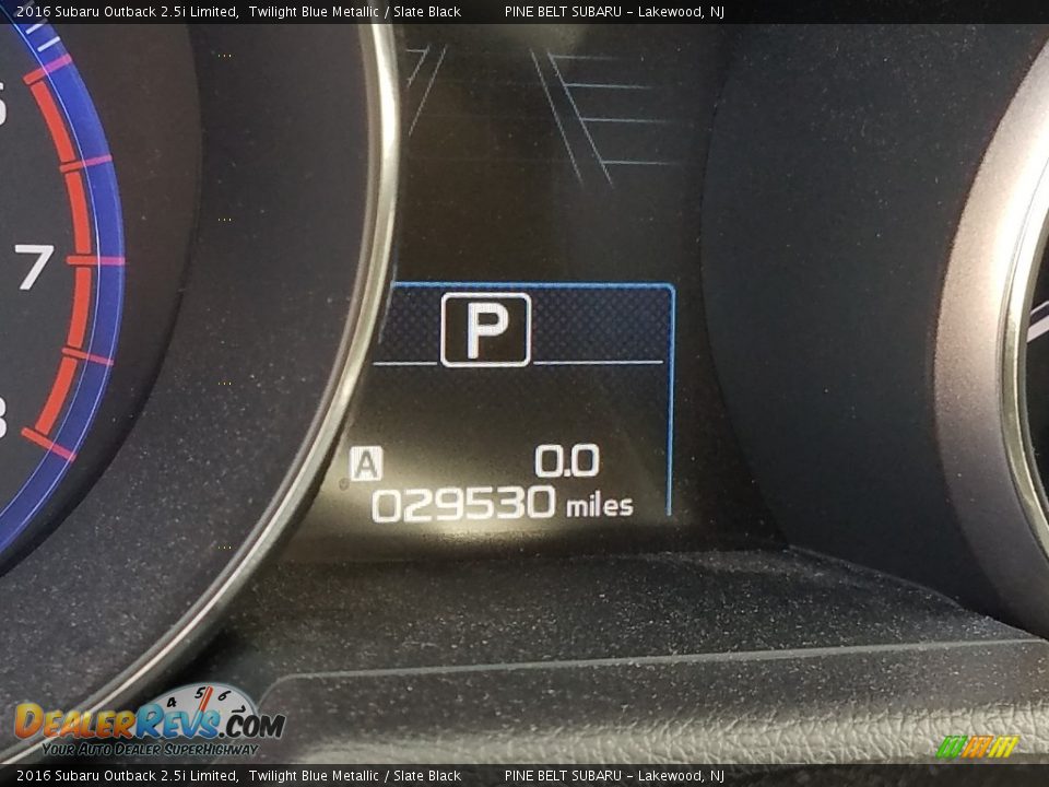 2016 Subaru Outback 2.5i Limited Twilight Blue Metallic / Slate Black Photo #30