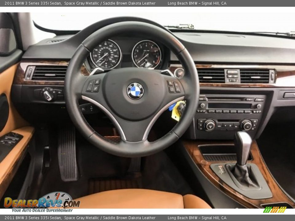 2011 BMW 3 Series 335i Sedan Space Gray Metallic / Saddle Brown Dakota Leather Photo #4