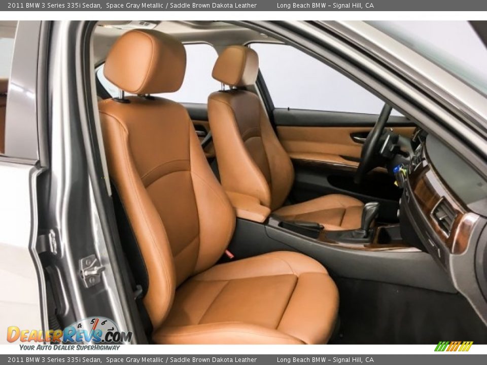 2011 BMW 3 Series 335i Sedan Space Gray Metallic / Saddle Brown Dakota Leather Photo #6