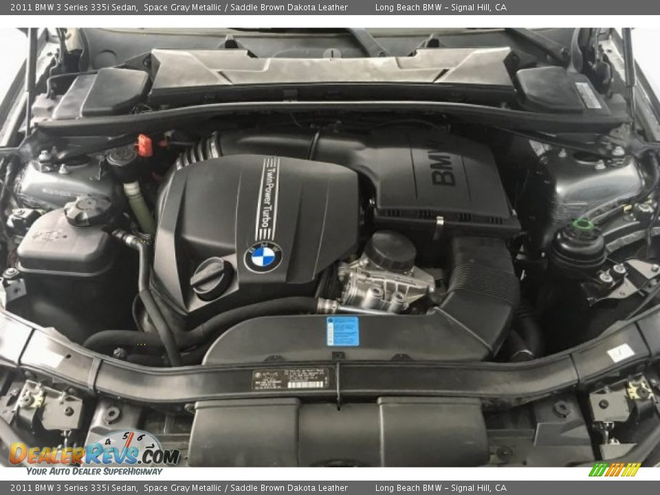 2011 BMW 3 Series 335i Sedan Space Gray Metallic / Saddle Brown Dakota Leather Photo #9