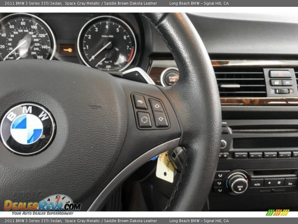 2011 BMW 3 Series 335i Sedan Space Gray Metallic / Saddle Brown Dakota Leather Photo #14