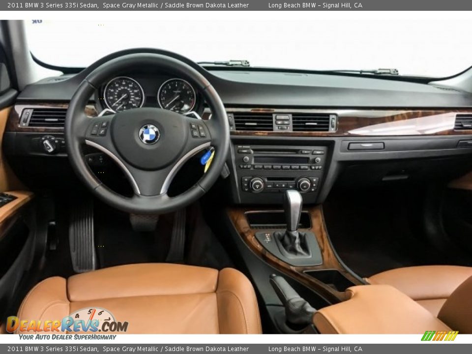 2011 BMW 3 Series 335i Sedan Space Gray Metallic / Saddle Brown Dakota Leather Photo #23