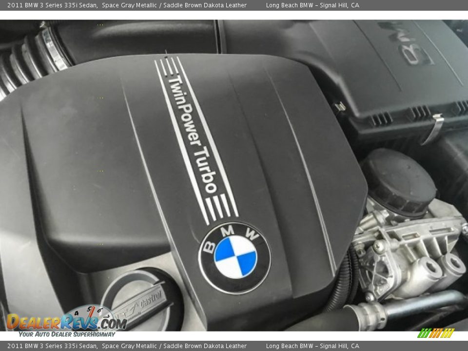 2011 BMW 3 Series 335i Sedan Space Gray Metallic / Saddle Brown Dakota Leather Photo #29