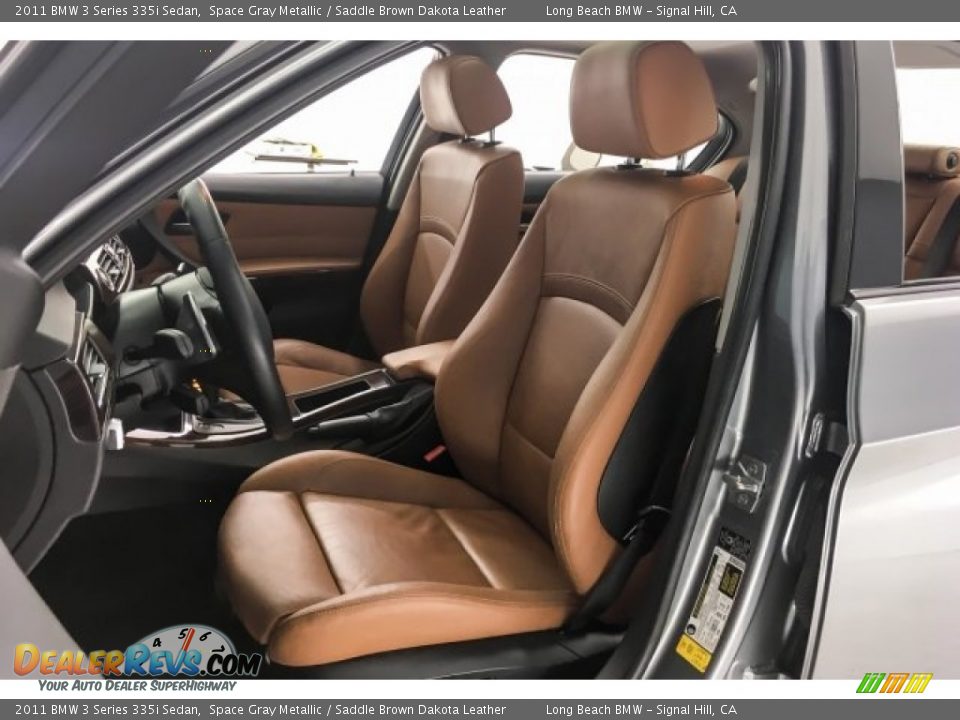 2011 BMW 3 Series 335i Sedan Space Gray Metallic / Saddle Brown Dakota Leather Photo #32