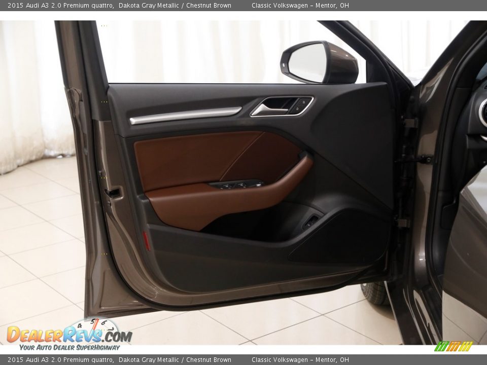 2015 Audi A3 2.0 Premium quattro Dakota Gray Metallic / Chestnut Brown Photo #4