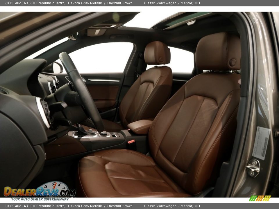 2015 Audi A3 2.0 Premium quattro Dakota Gray Metallic / Chestnut Brown Photo #6