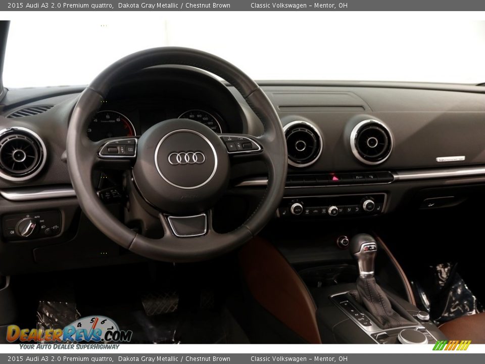2015 Audi A3 2.0 Premium quattro Dakota Gray Metallic / Chestnut Brown Photo #7