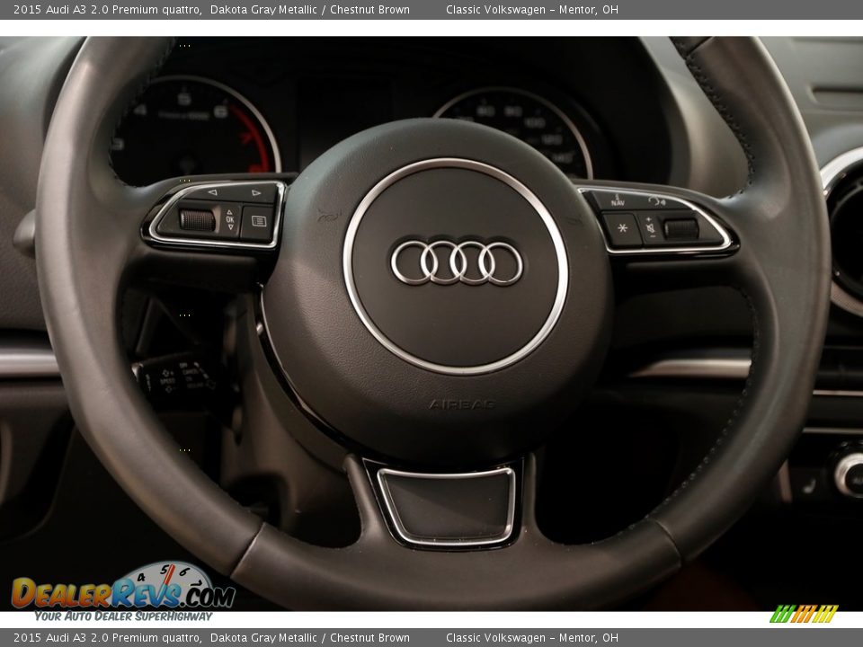 2015 Audi A3 2.0 Premium quattro Dakota Gray Metallic / Chestnut Brown Photo #8