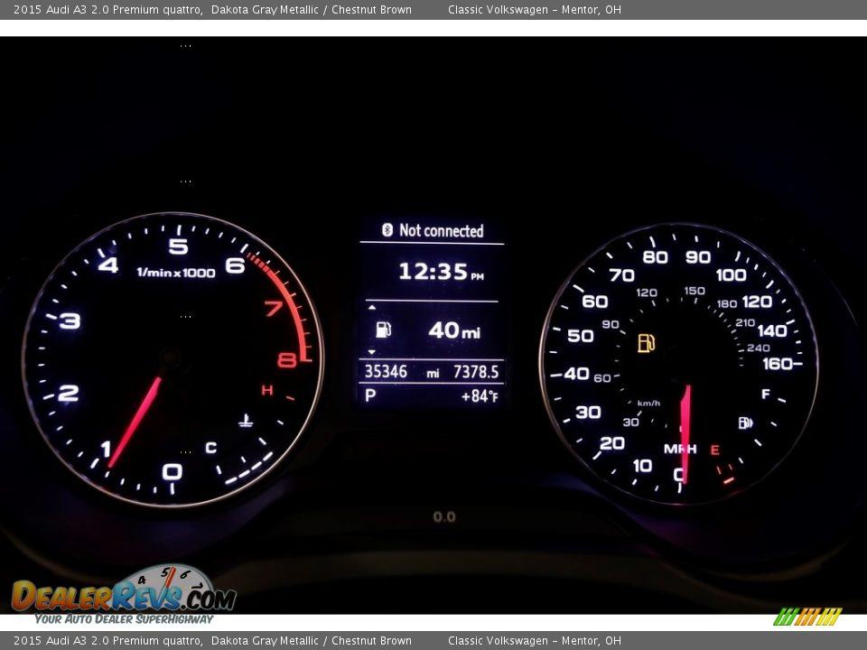 2015 Audi A3 2.0 Premium quattro Dakota Gray Metallic / Chestnut Brown Photo #9