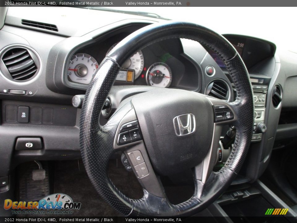 2012 Honda Pilot EX-L 4WD Polished Metal Metallic / Black Photo #14
