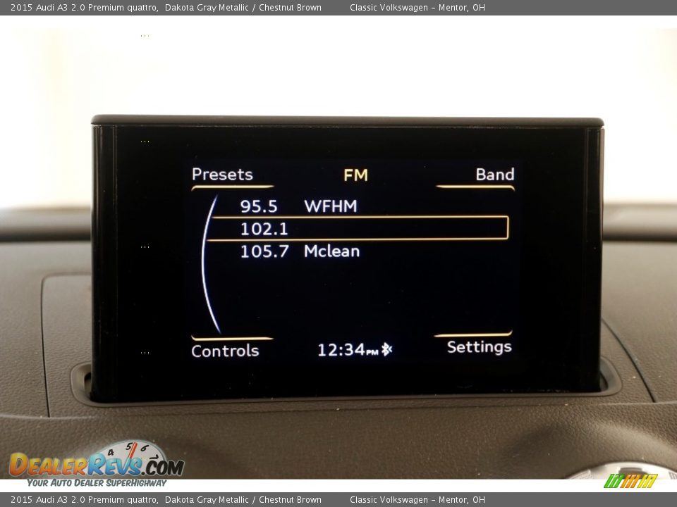 2015 Audi A3 2.0 Premium quattro Dakota Gray Metallic / Chestnut Brown Photo #12