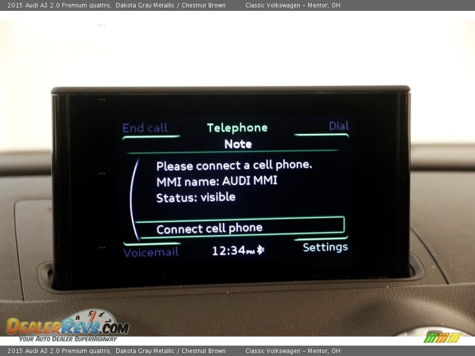 2015 Audi A3 2.0 Premium quattro Dakota Gray Metallic / Chestnut Brown Photo #14