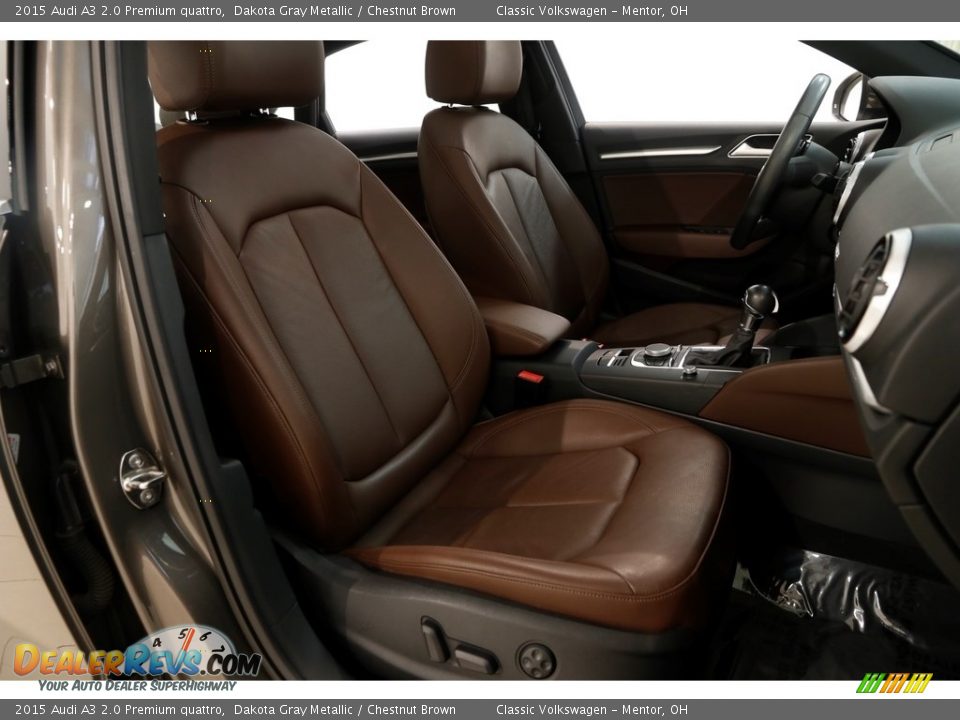 2015 Audi A3 2.0 Premium quattro Dakota Gray Metallic / Chestnut Brown Photo #18