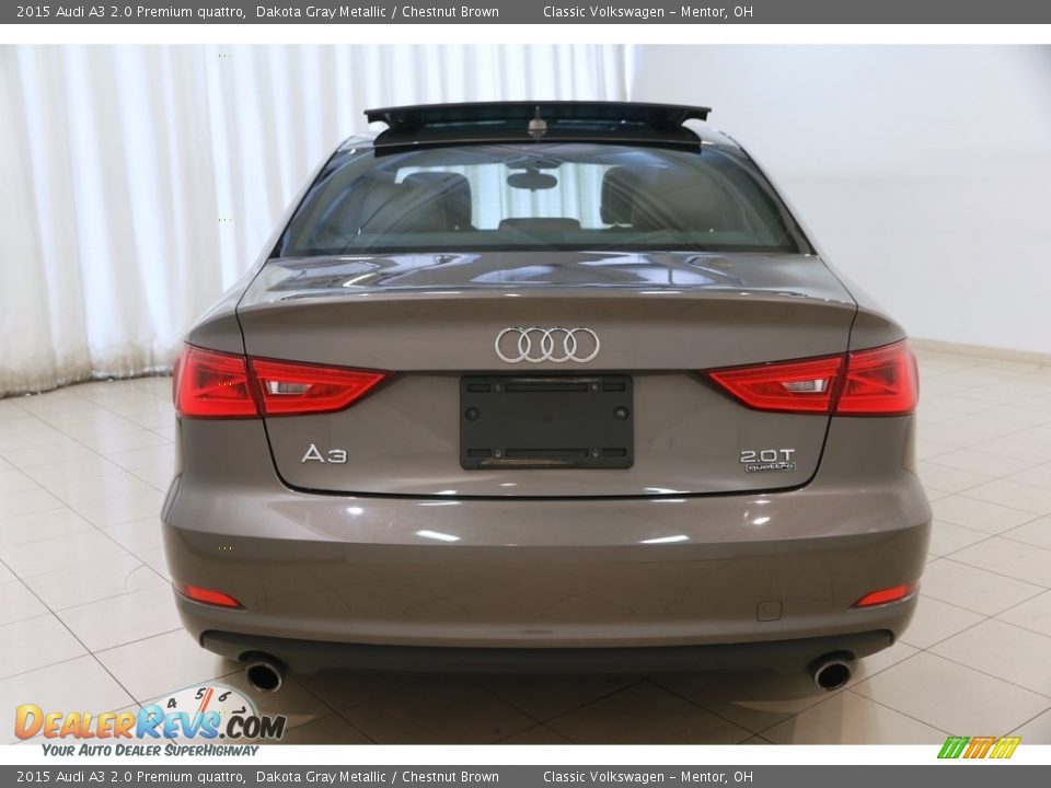 2015 Audi A3 2.0 Premium quattro Dakota Gray Metallic / Chestnut Brown Photo #22