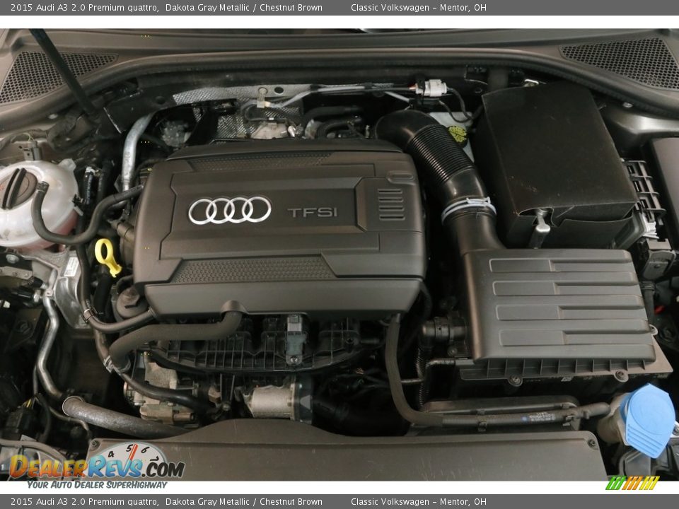 2015 Audi A3 2.0 Premium quattro Dakota Gray Metallic / Chestnut Brown Photo #23