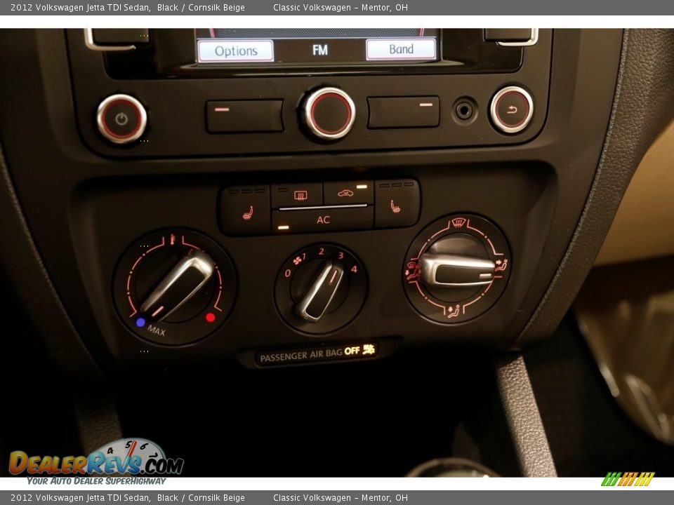 2012 Volkswagen Jetta TDI Sedan Black / Cornsilk Beige Photo #10