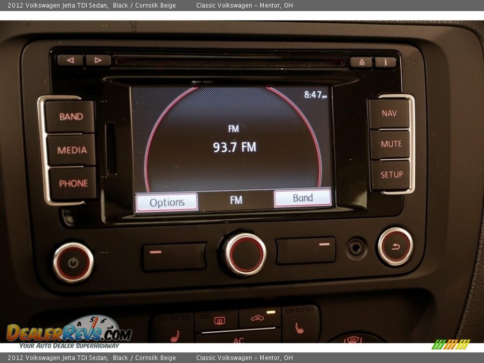 2012 Volkswagen Jetta TDI Sedan Black / Cornsilk Beige Photo #11