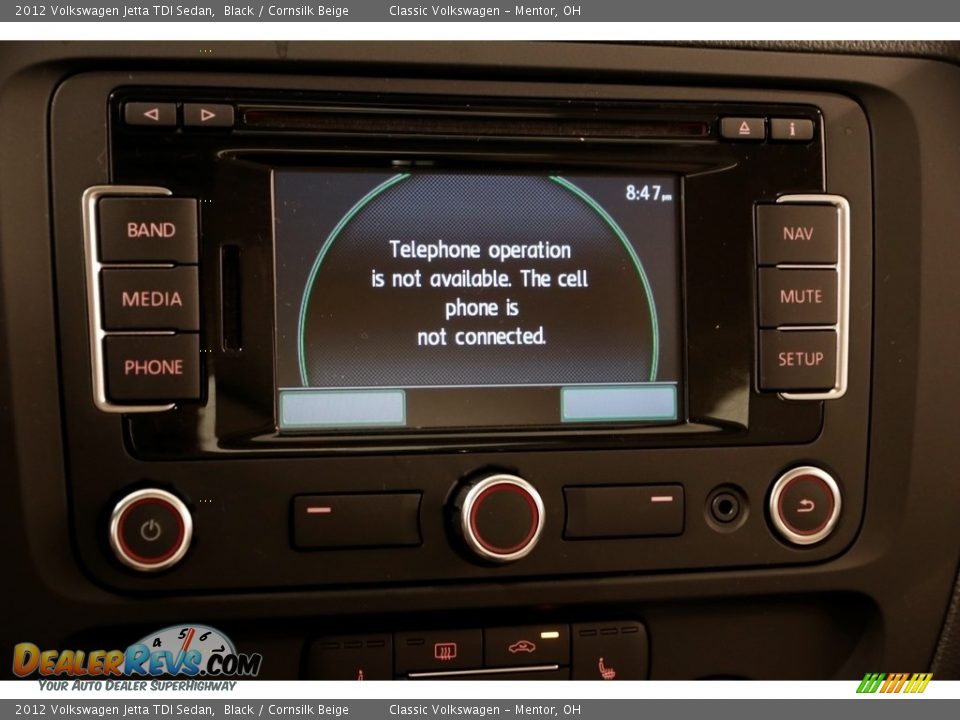 2012 Volkswagen Jetta TDI Sedan Black / Cornsilk Beige Photo #12