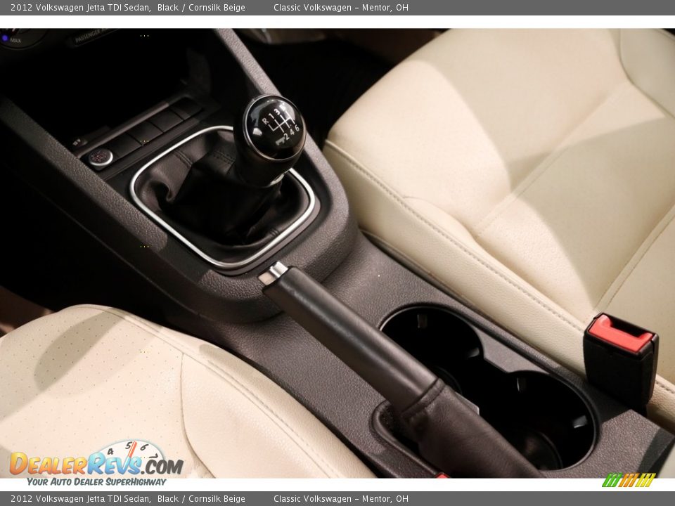 2012 Volkswagen Jetta TDI Sedan Black / Cornsilk Beige Photo #13